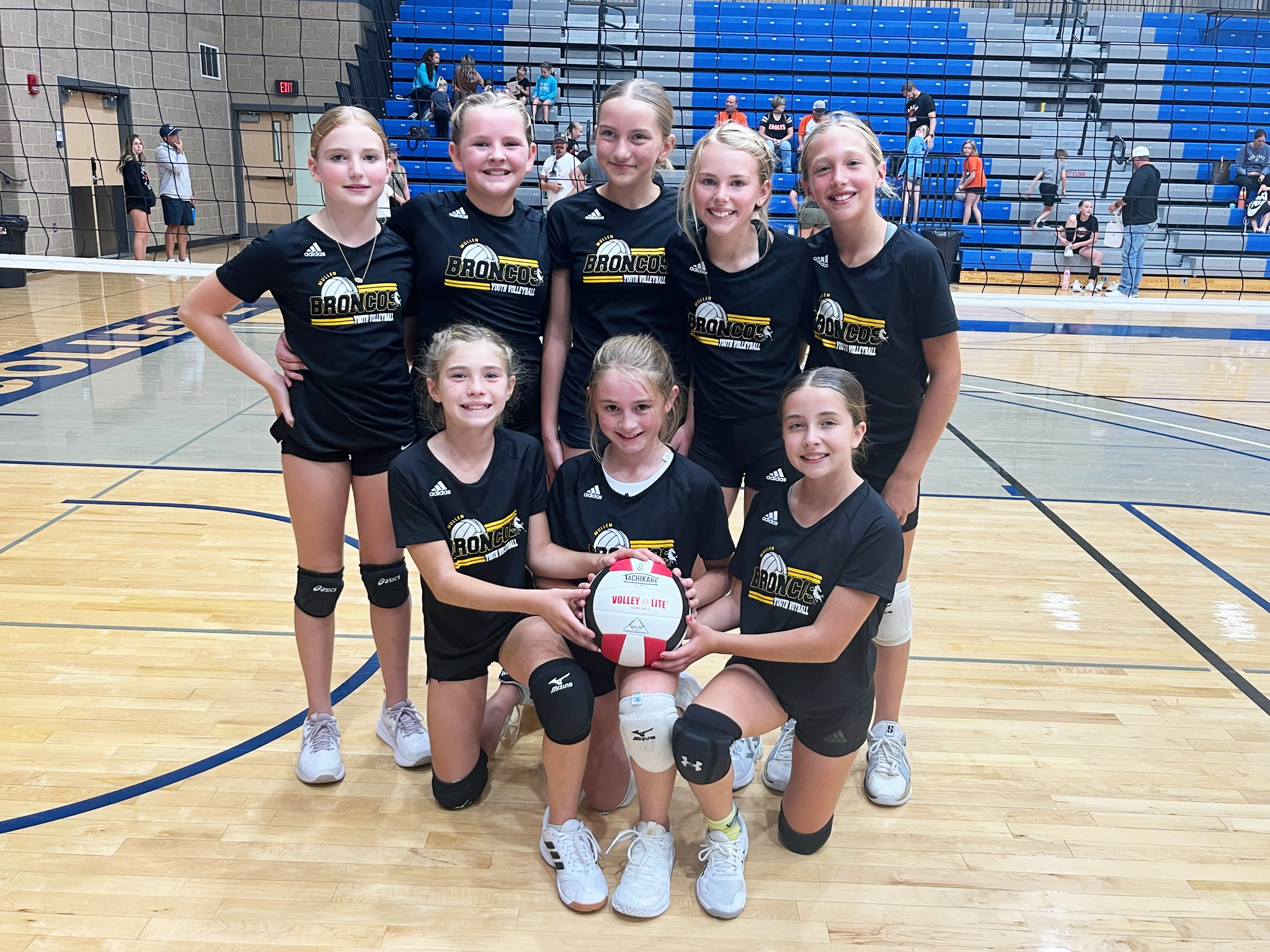 The Mullen 5th/6th grade volleyball team won the silver division of the McCook tournament last Saturday, Sept. 27. Pictured back, l-r: Elle Gracey, Ella Walz, Parker Vinton, Ayden Lee, Emri Dent. Front: Clara Seeley, Avery Vinton, Lillian Ericksen.