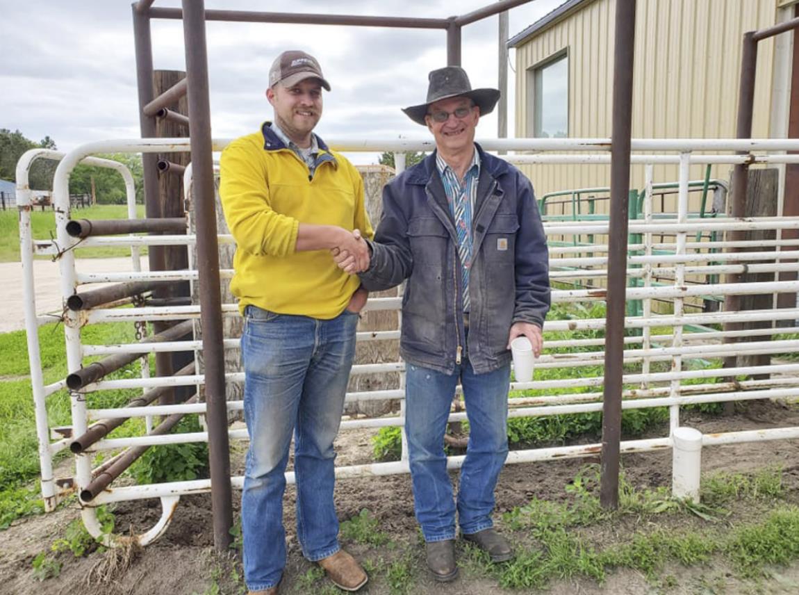 Dr. Rod Petrie (right) has handed over Cow Country Animal Clinic in Thedford to Dr. Brigham Scott. Terri Licking
