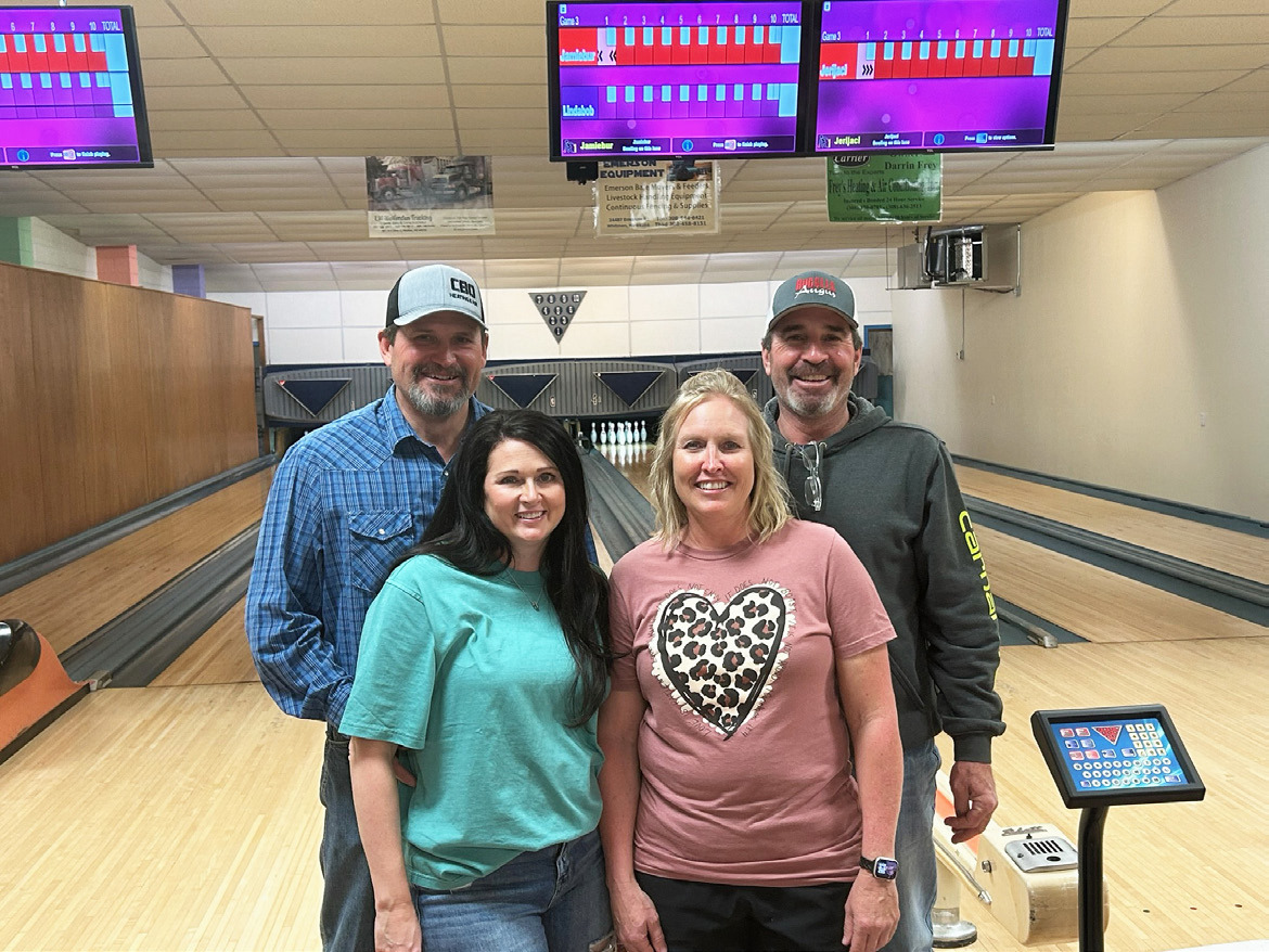 Thursday Night Mixed League champions - “The Boozers,” Jason and Mandy Marshall and Wade and Jeri Edis. Jill Buchfinck