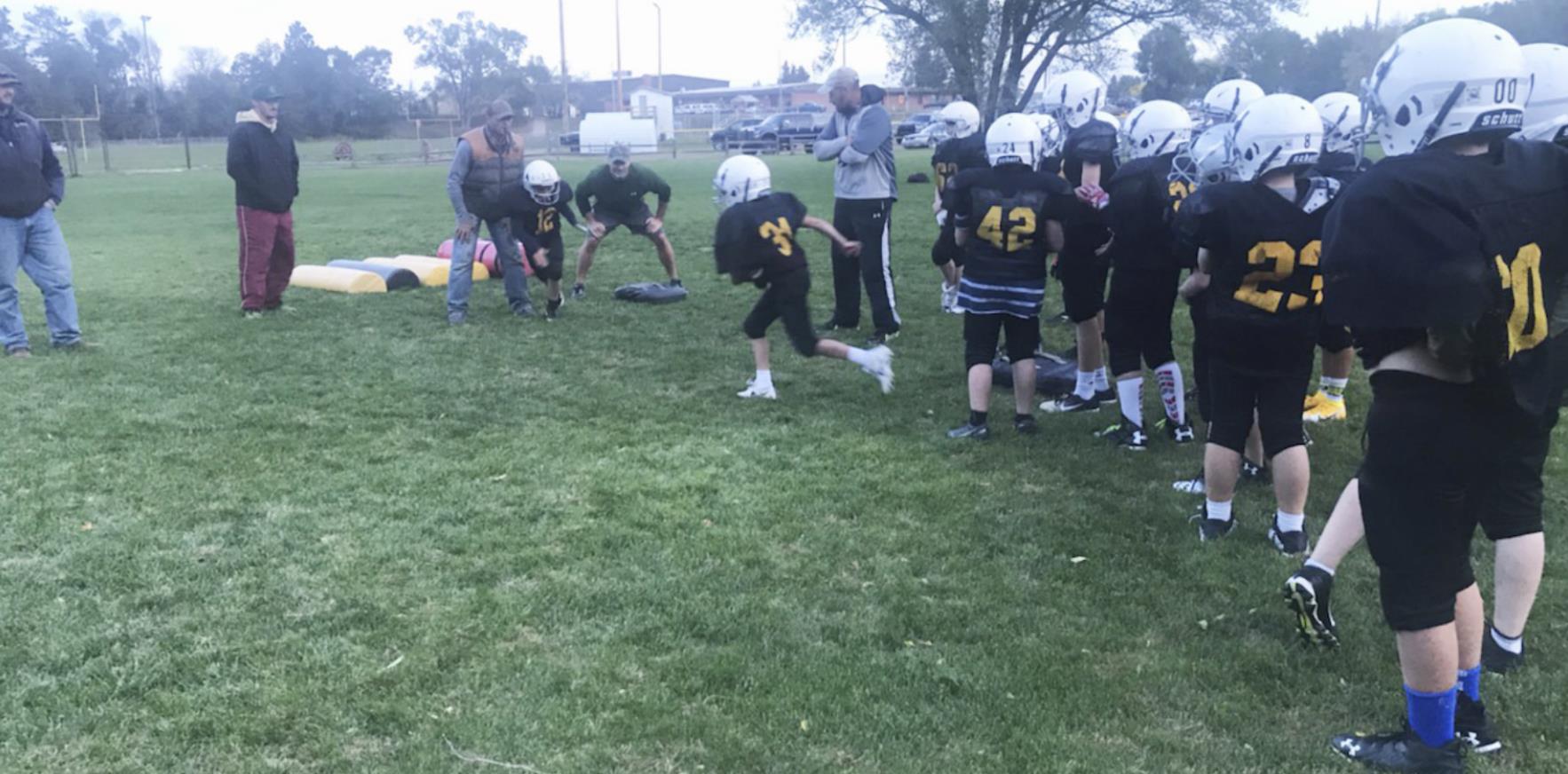 John Howell is guest coach for youth football team