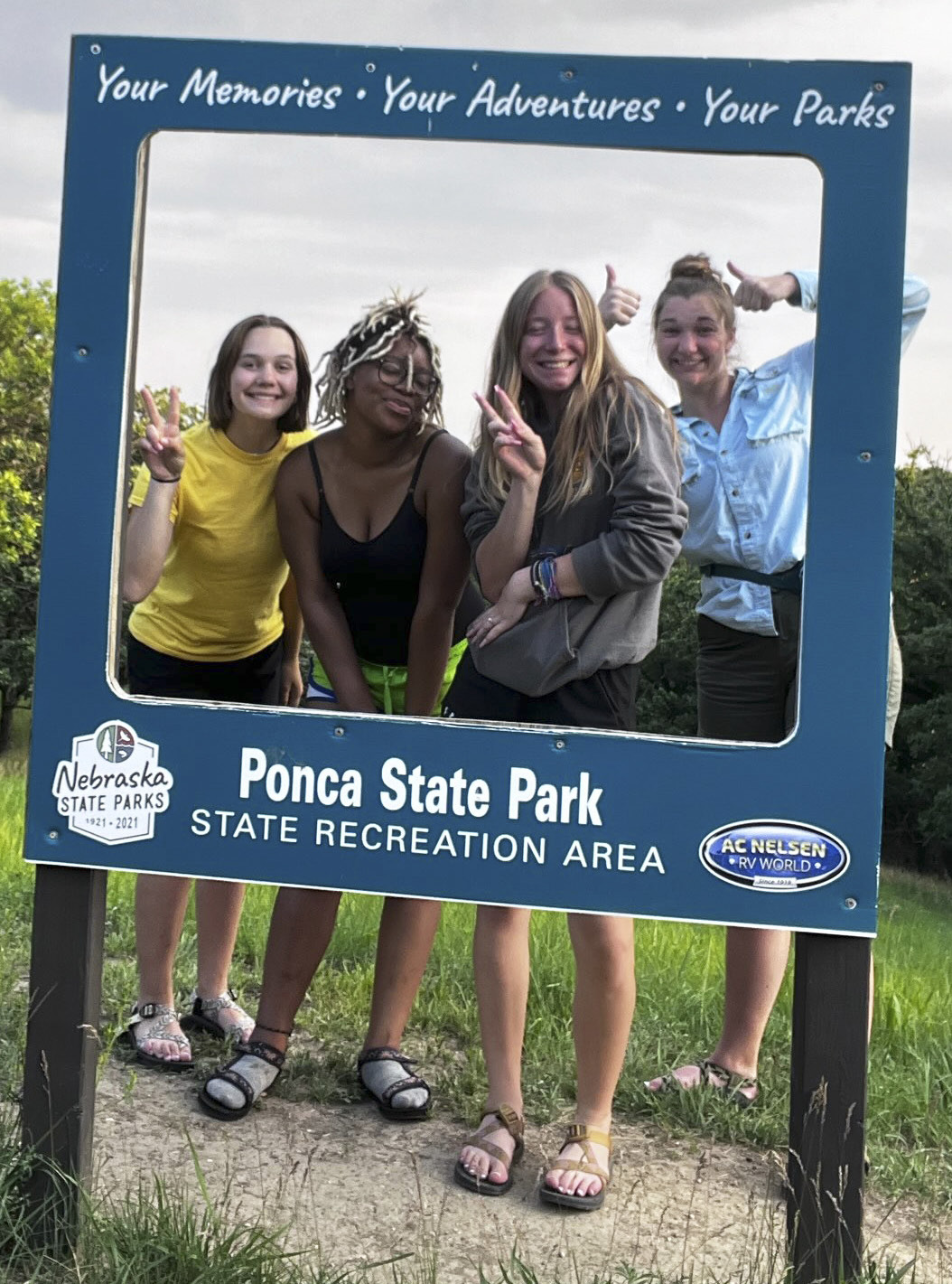 Ashlyn Simonson (left) traveled across the state of Nebraska last month doing conservation work. courtesy photo
