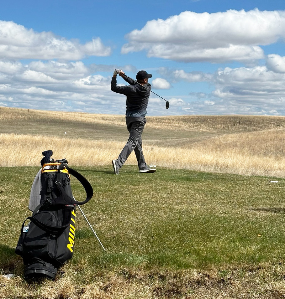 Jacob Walker tees off in Thedford last Thursday. Clint Svoboda