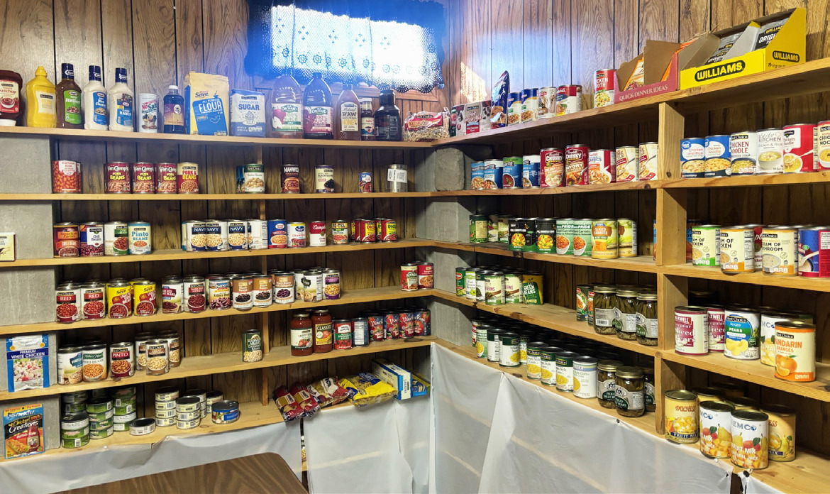 Just part of the offerings at the Mullen Food Pantry. Gerri Peterson