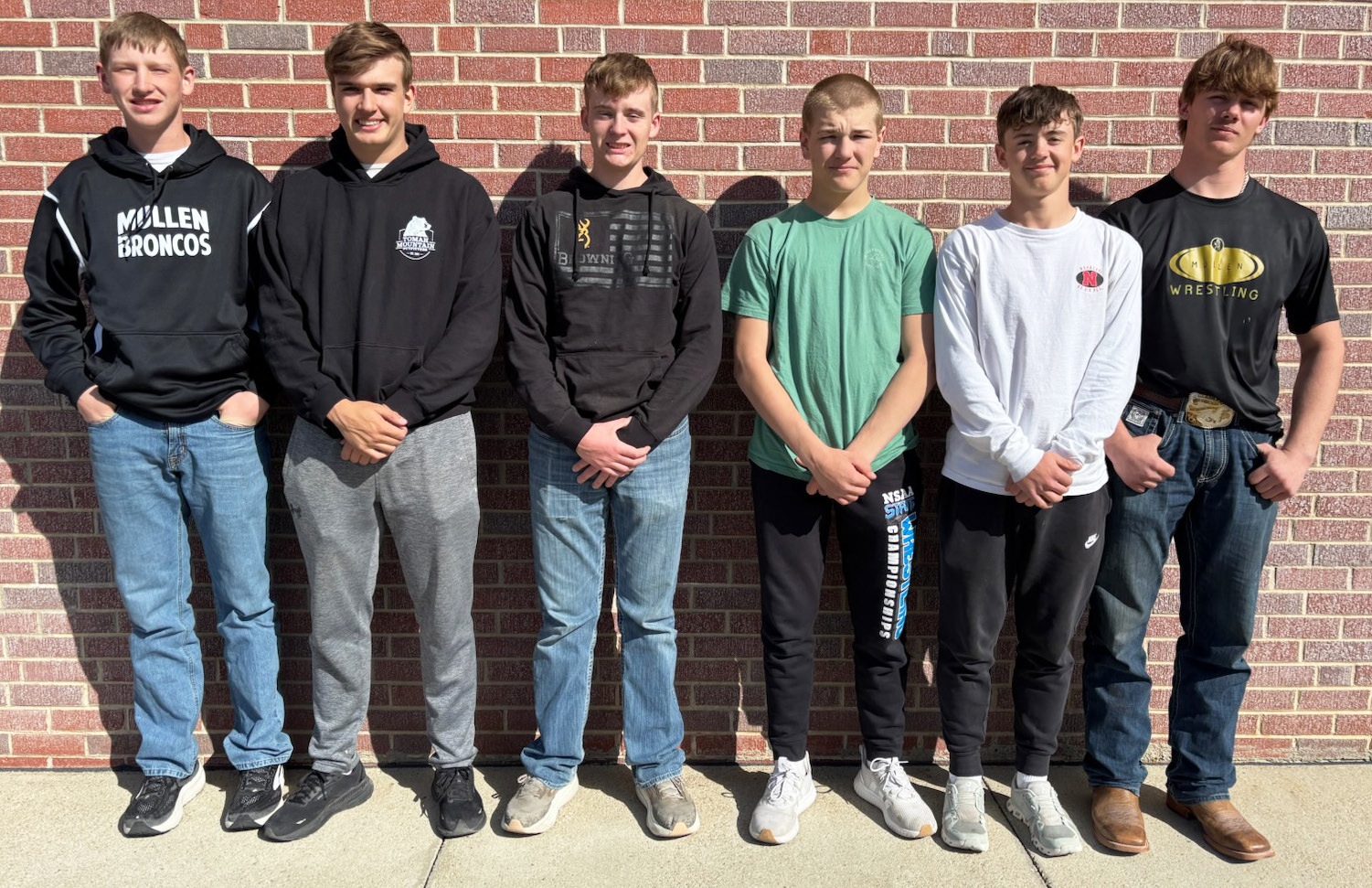 MHS boys golf team, l-r: Jackson Vinton, Jacob Walker, Hayden Morrison, Colby Kessler, Ben Werner, Cooper Walker. Gerri Peterson