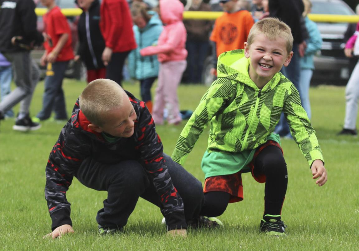 The annual Mullen Elementary Fun Field Day was held Monday, May 3. The afternoon began with the fifth grade rocket launch, followed by a three-legged relay race. There were many kids who ended up on the ground laughing, just like 1st grader Caleb Deibler (left) and kindergartner Tripp Jewell, pictured above!