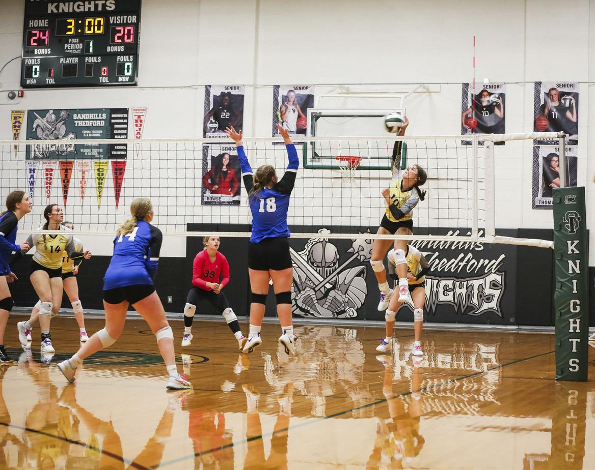 Ella Rice with an attack in subdistrict action at Thedford. Megan Andersen