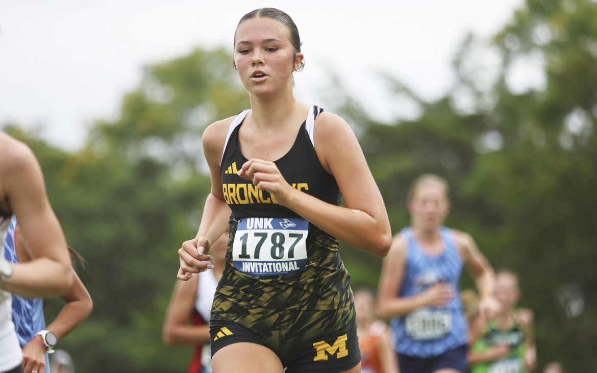 Senior Ady Hampton competing at the UNK meet last week. Prep Running Nerd
