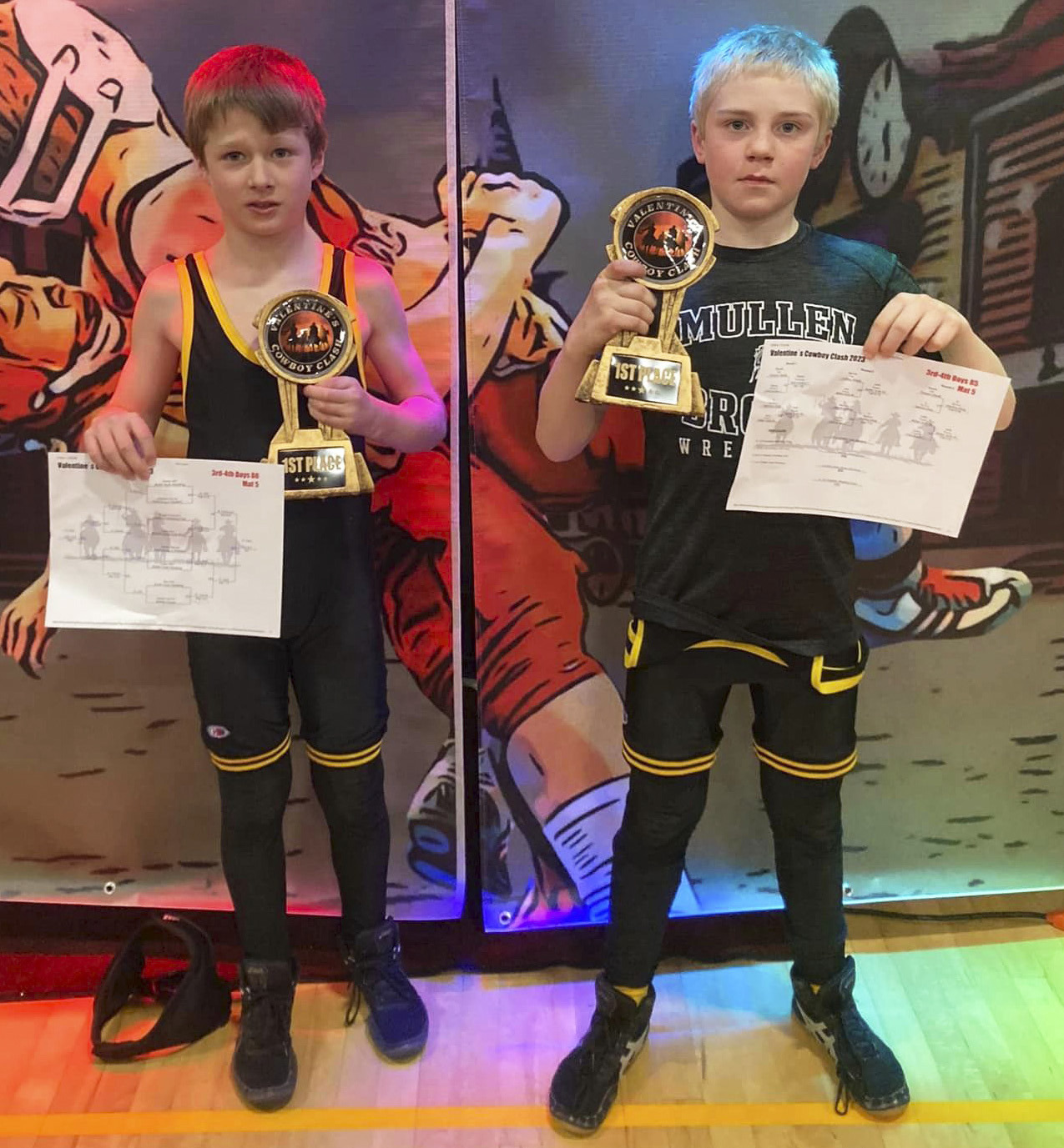 4 youth wrestling champions on Sunday