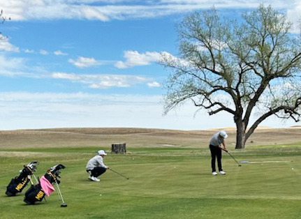 Broncos Jacob Walker and Ben Werner had to have a playoff hole in Thedford to determine the first place finisher - Walker won the playoff with a par. Clint Svoboda