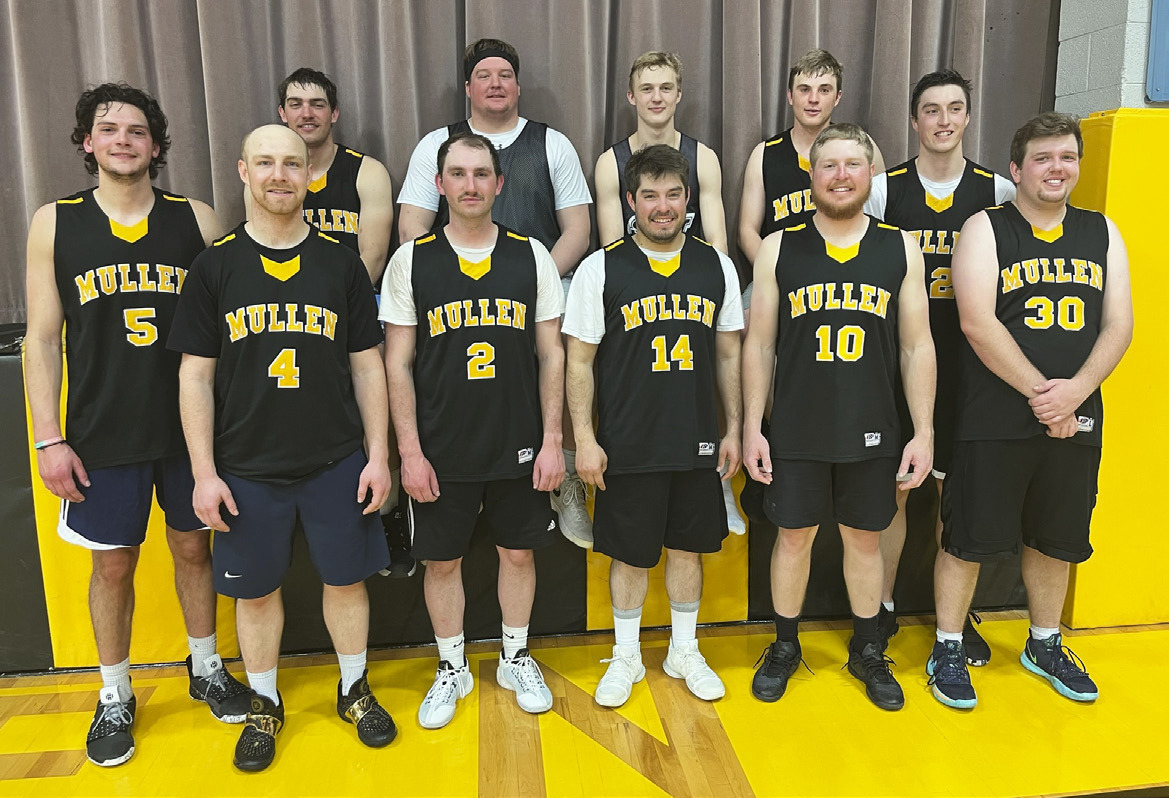 Part of Rusty Moore’s 2017 State Boys Basketball championship team won the Rusty and Doug Memorial Basketball Tournament held this past weekend in Mullen at the Lariat. Pictured back, l-r: Pete Ackerman, Samuel Vinton, Tell Spies, Clayton Moore, Lance Moore, Luke Christen. Front: Daniel Young, Brode McIntosh, Matthew Stichka, Lane Edis, Koby Walker. Barb McIntosh