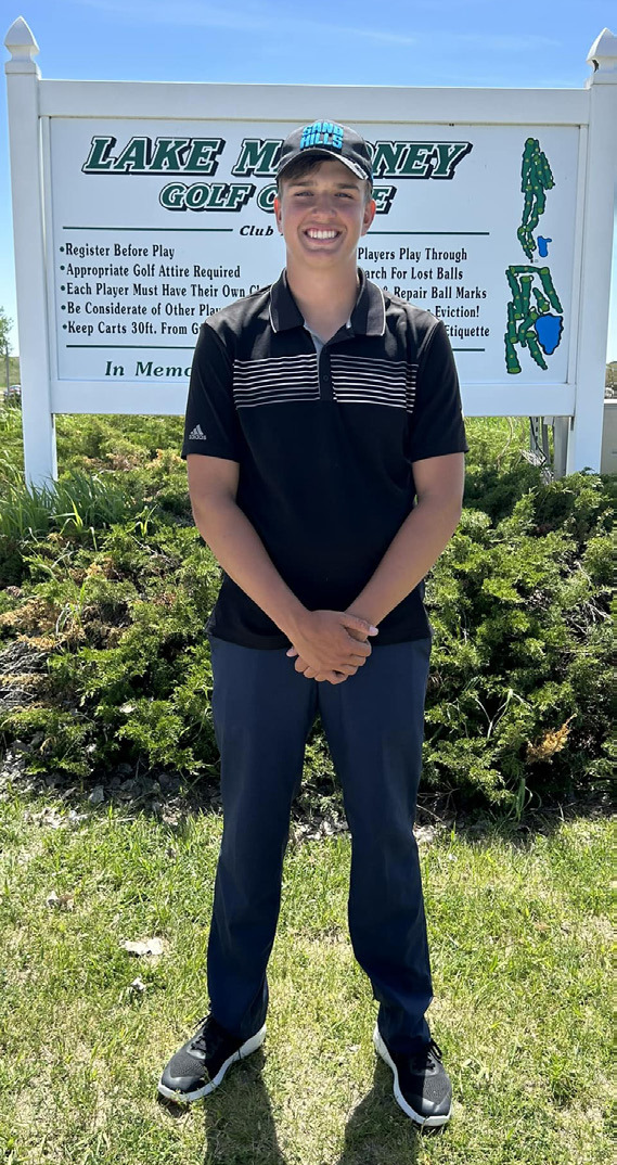 MHS sophomore Jacob Walker competed at the Class D NSAA Boys Golf Championships last Tuesday and Wednesday, May 21-22 at Lake Maloney Golf Club in North Platte. Out of 97 golfers, he tied for 44th, shooting a 97 the first day and then an 81 the second day for a total score of 178. Mary Jo Walker