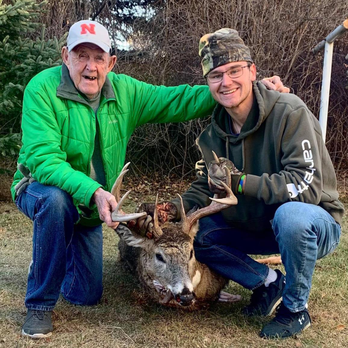 Jim Folk with his grandson Brendan Folk