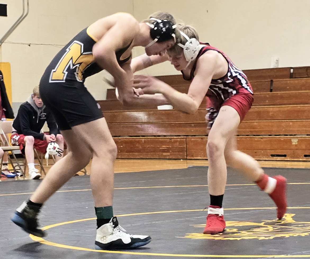 Andrew Byrd won his match last Friday in the Hemingford dual. Kris Forsen