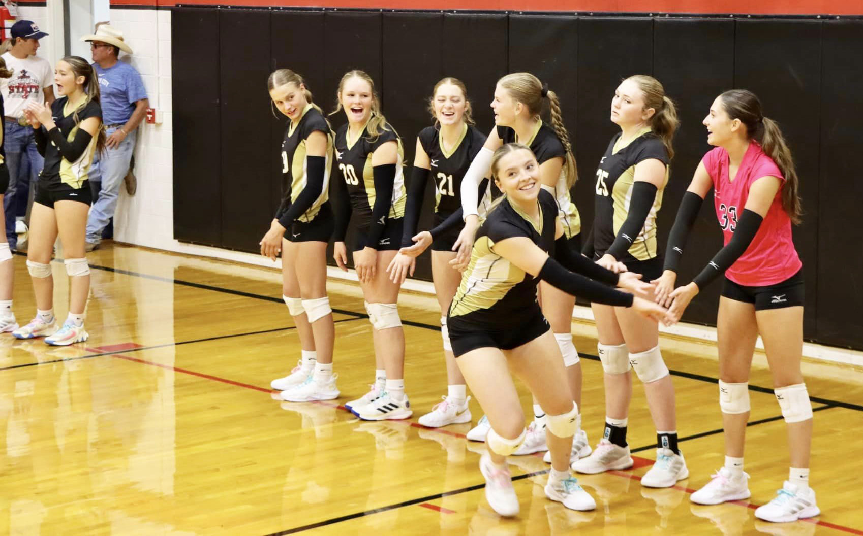 Senior Izzy Hoyt during starting lineups last Friday in Tryon. Sue Licking