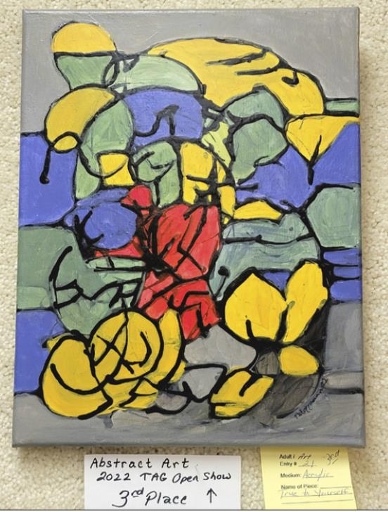Nicole Hoffmann’s 3rd place abstract piece. Terri Licking