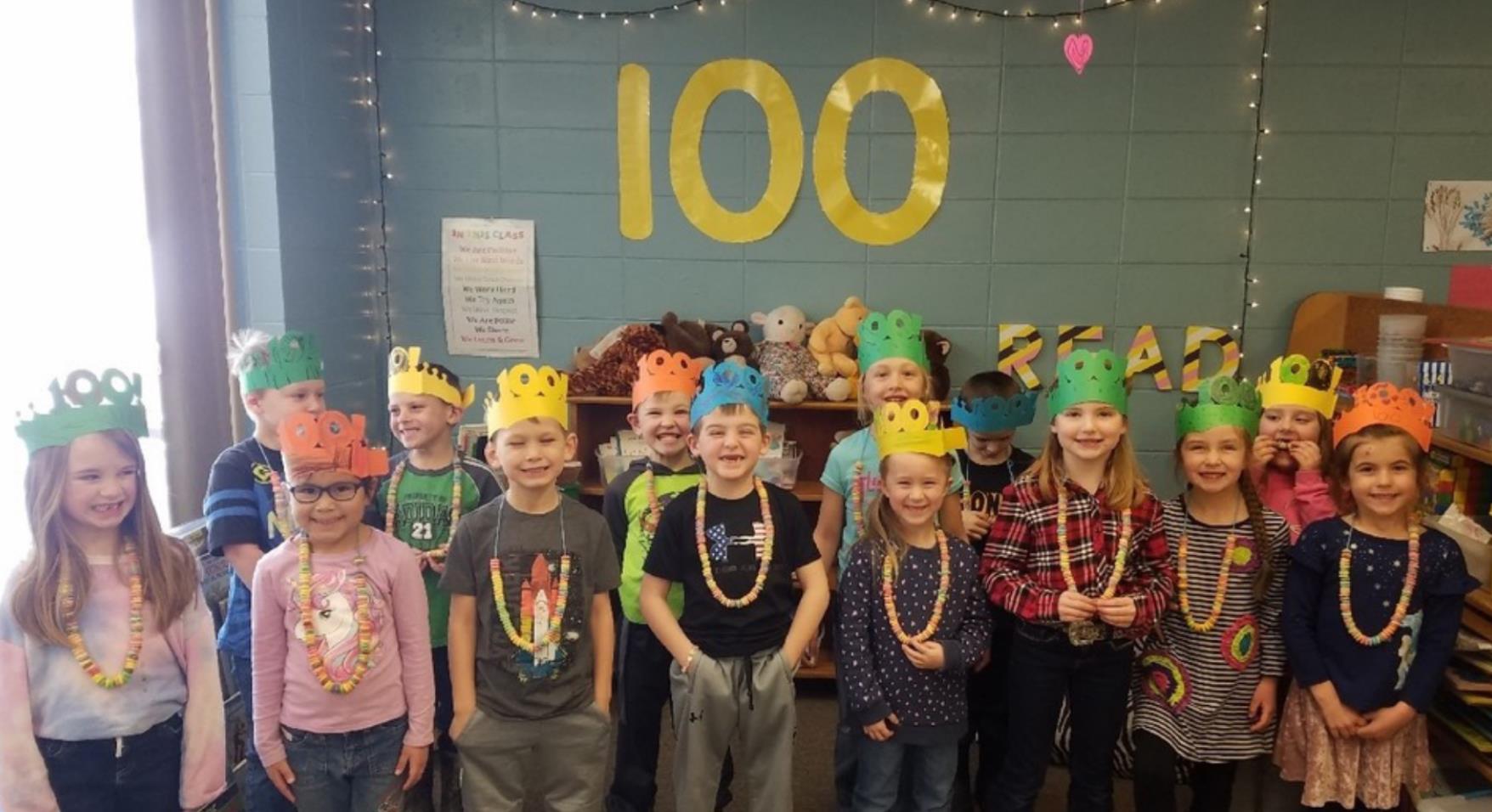 Kindergarten students celebrate 100 days of school