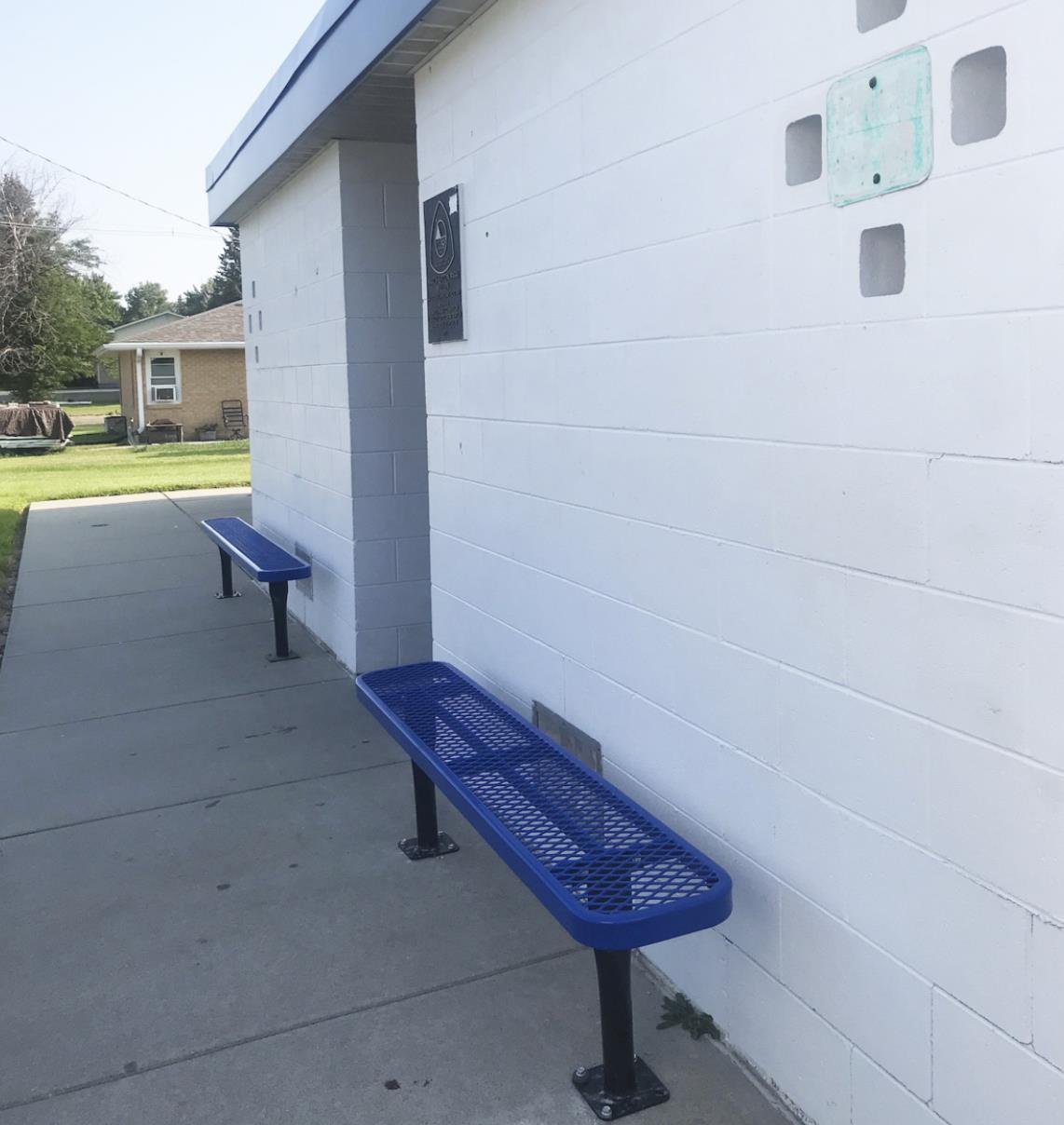 Mask donations buy pool bench