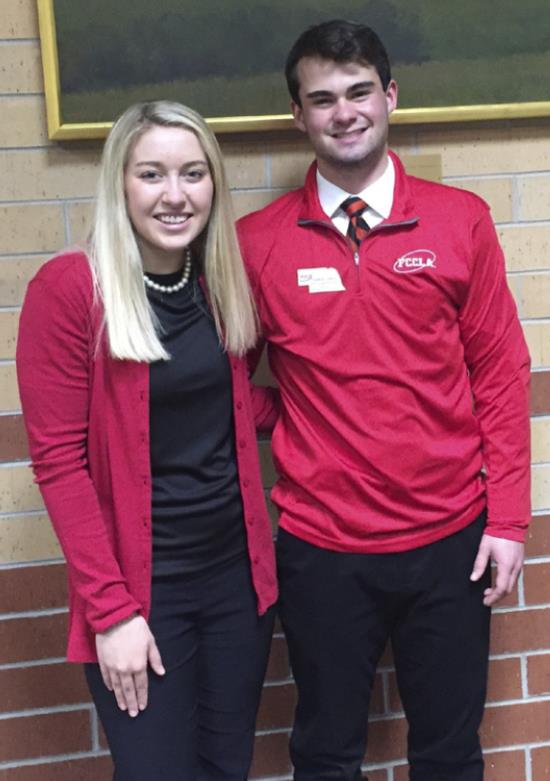 State FCCLA Officers Taylor Svoboda and Samuel Coble. Diana Brost