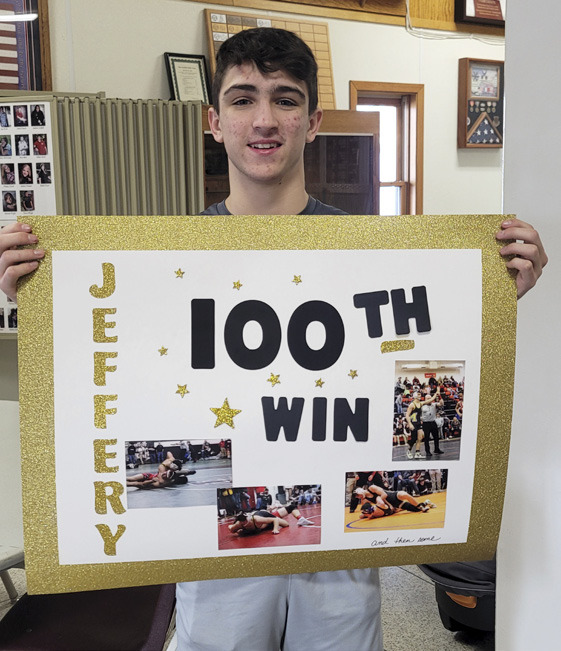 Senior Jeffery Forsen earned his 100th career win last Saturday. Kris Forsen