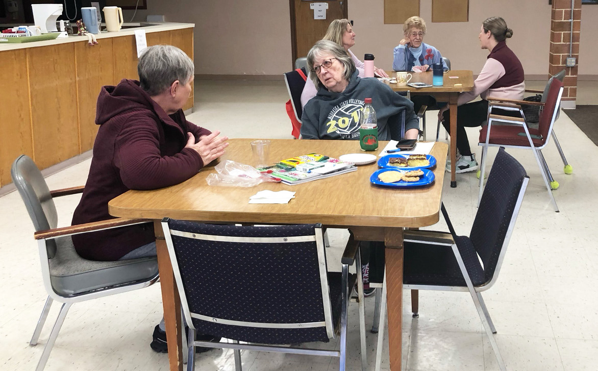 Public members of all ages are invited to come up to “The Hill” on Thursday afternoons anytime from 1:30-5:00 p.m. to socialize, play games and more. This is just one way the old nursing home building is being utilized. Sherron Sullivan