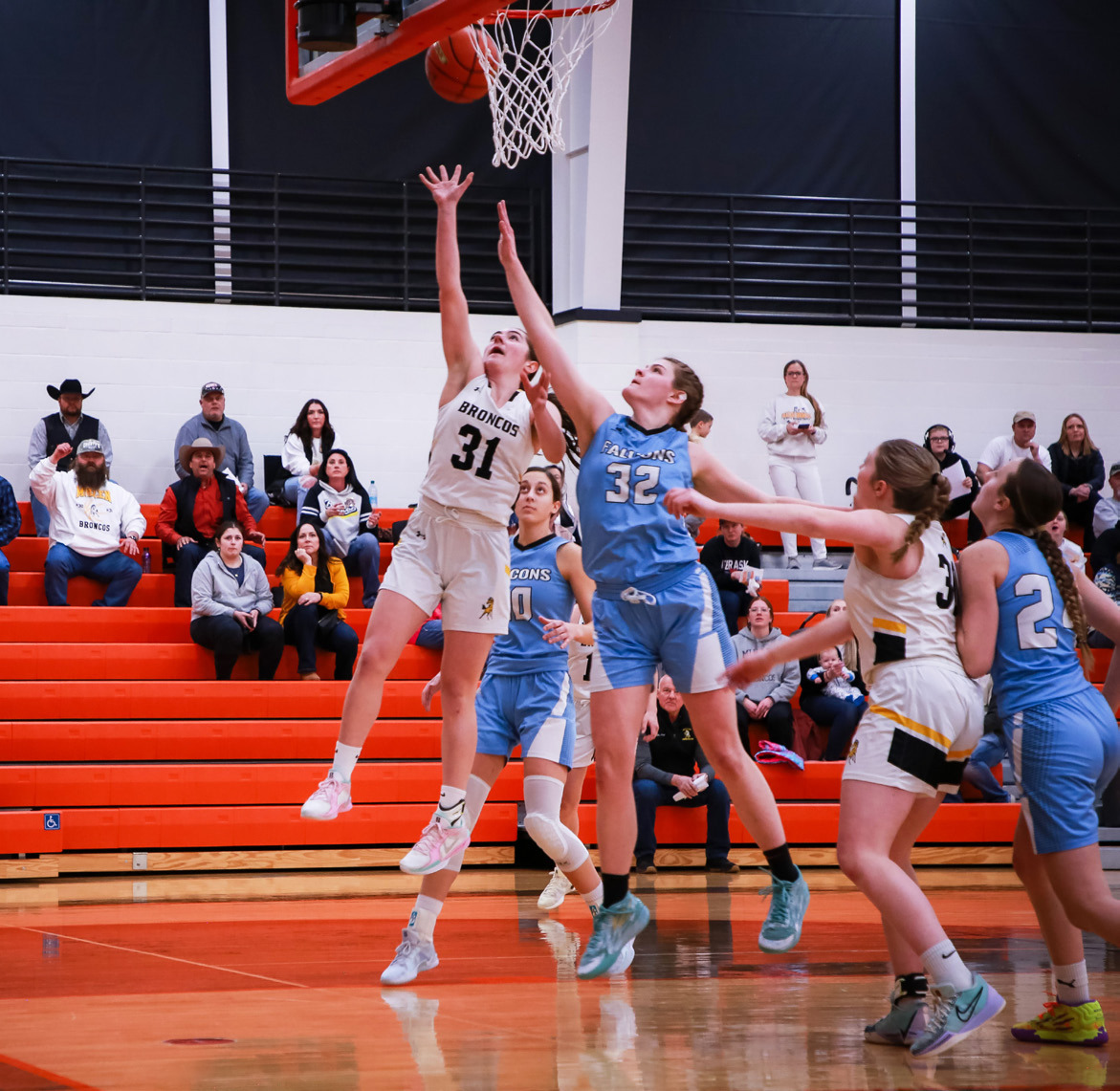 Jenna Donohoe helped lead the Lady Broncos last Friday with 8 points. Megan Andersen