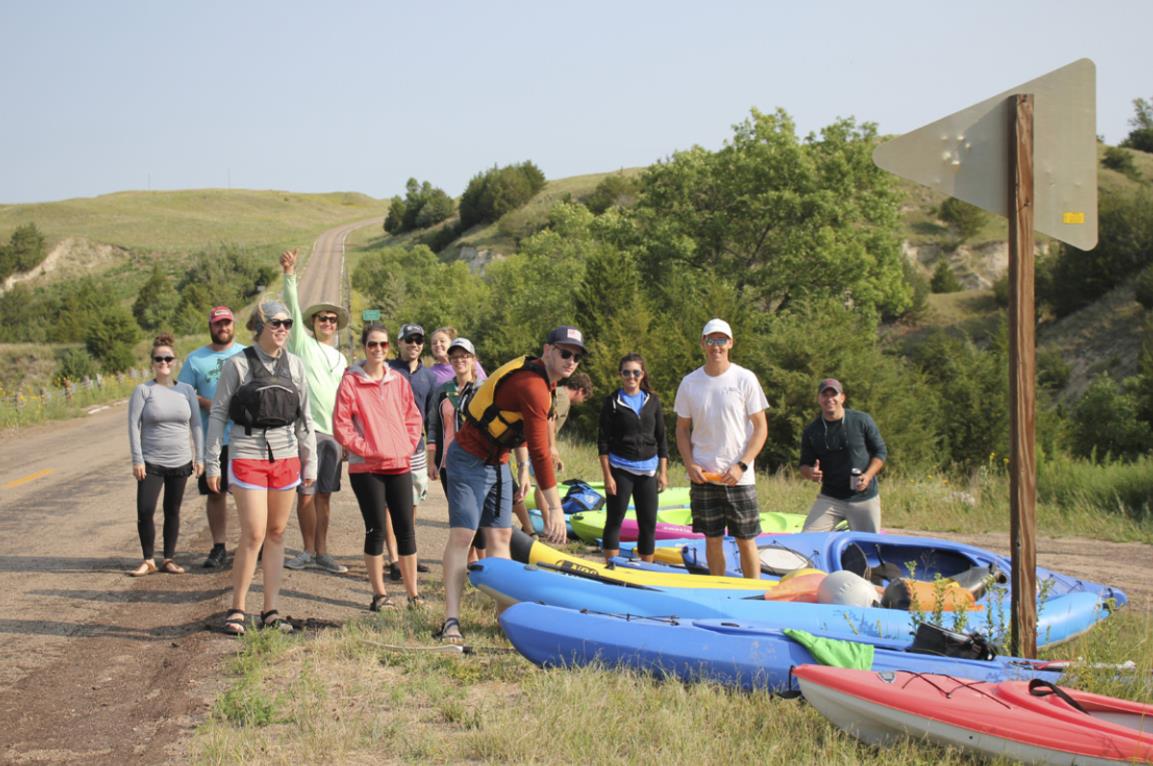 A group of kayakers at the Hwy 97 Dismal River access point. courtesy photo