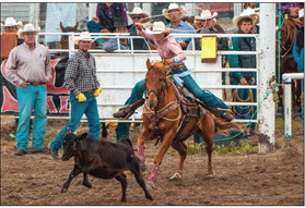 Whitney Jennings competing in breakaway at state. Bar A Bar Photography - Hayden Jennings