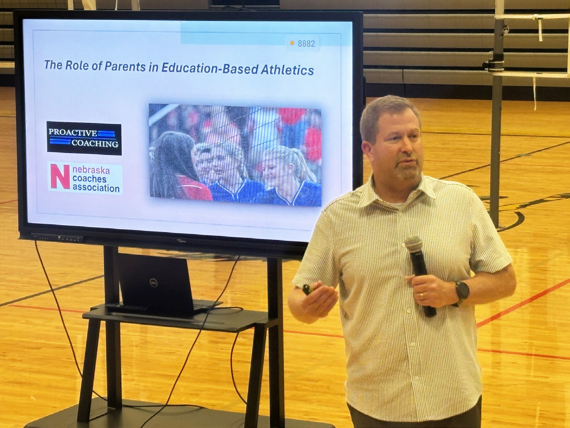 Presentation for parents of athletes held