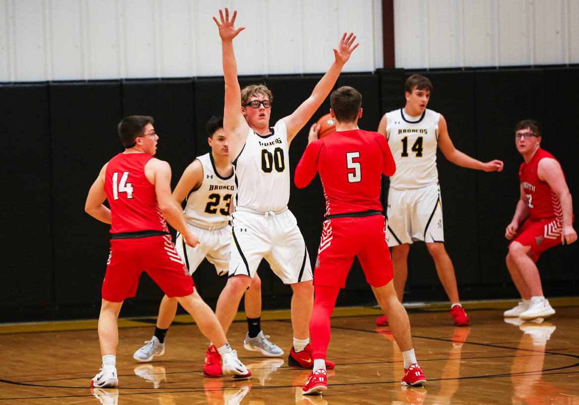 Daniel Wright on defense against Ainsworth last Friday.