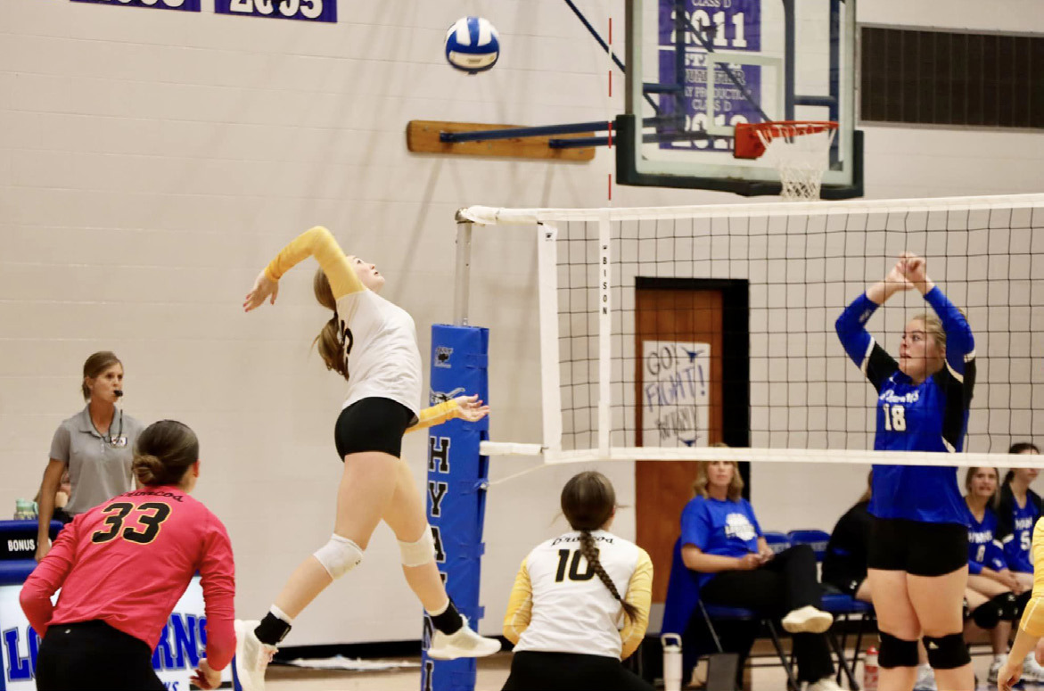Hayley Donohoe attacking at Hyannis last Thursday. Sue Licking