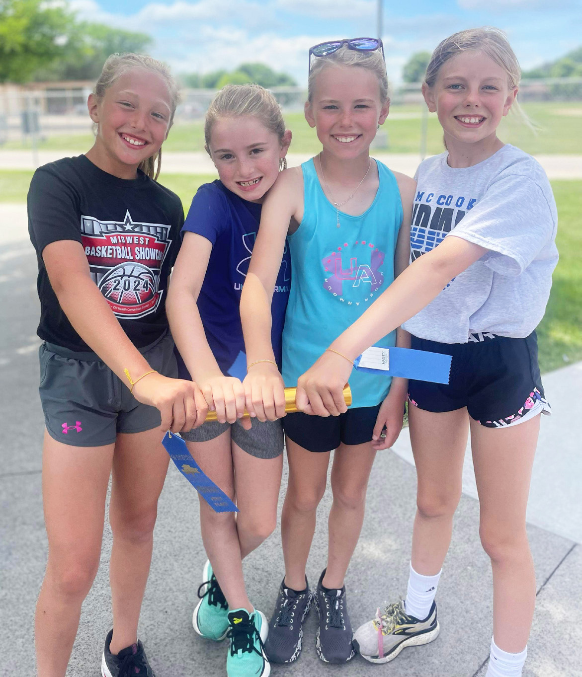 L-r: Emri Dent, Avery Vinton, Ayden Lee, Kendall Phipps. Leslie Lee
