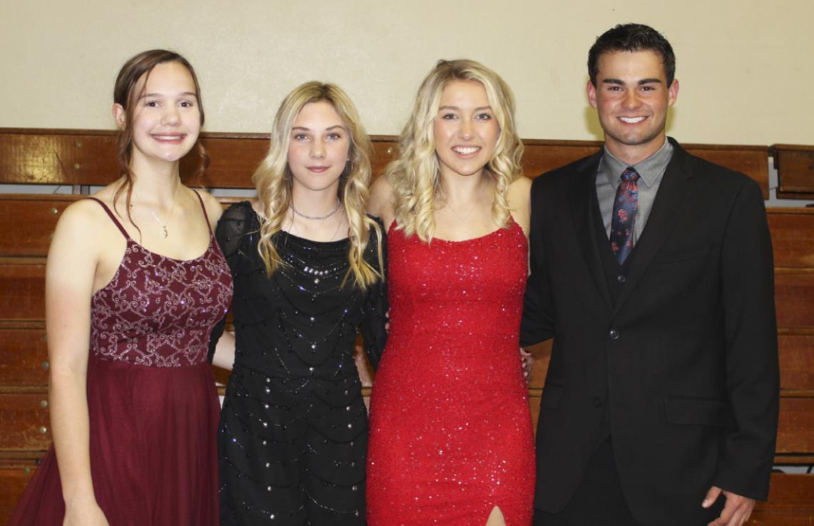 Mullen FCCLA officers for 2021-2022, pictured l-r: VP of Competitive Events - Ashlyn Simonson, VP of Membership - Peyton Paxton, President - Taylor Svoboda, VP of Public Relations - Samuel Coble. Not pictured: Secretary - Jadyn Andersen. courtesy photo