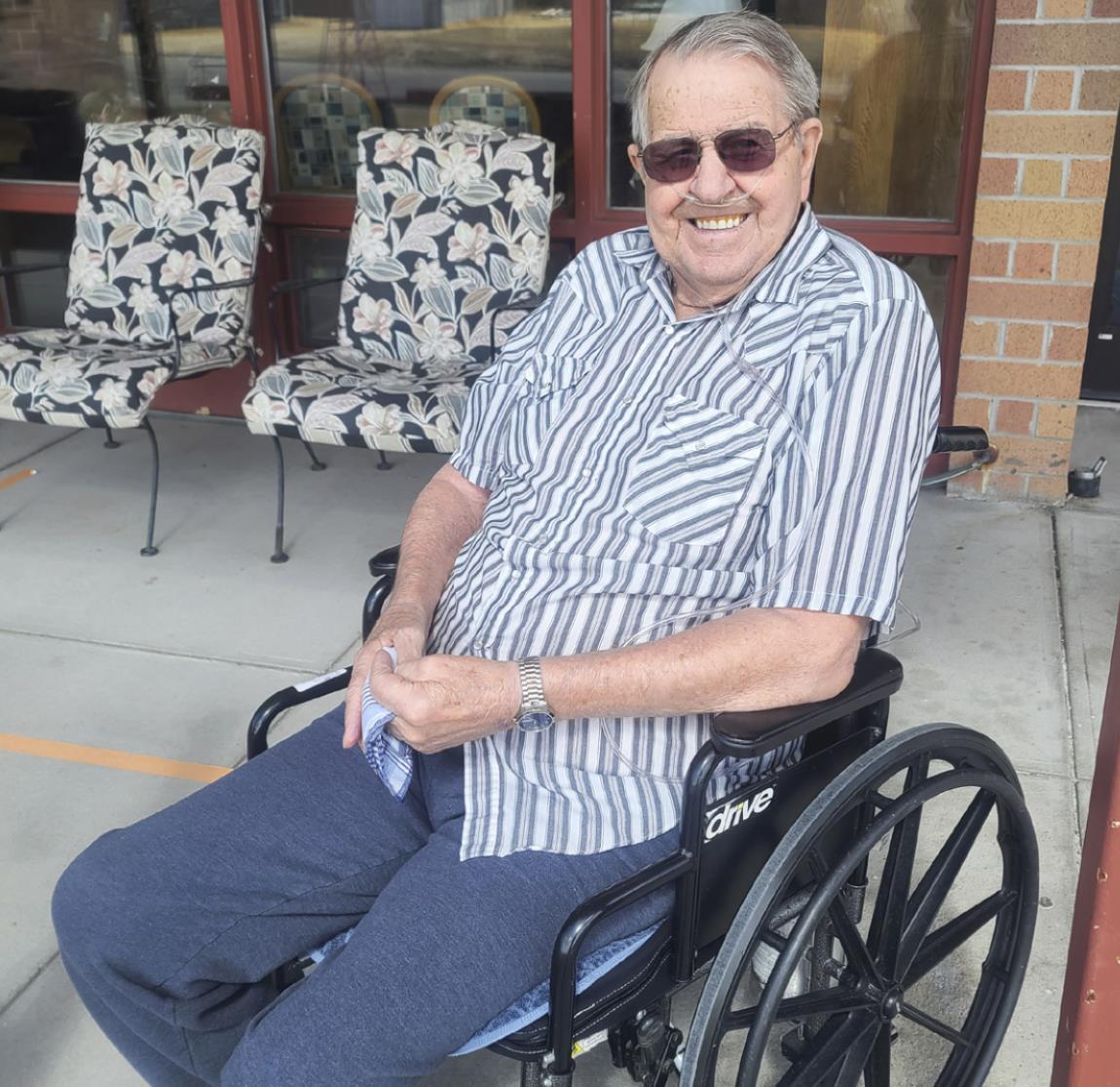 Robert Prentice enjoying the sunshine