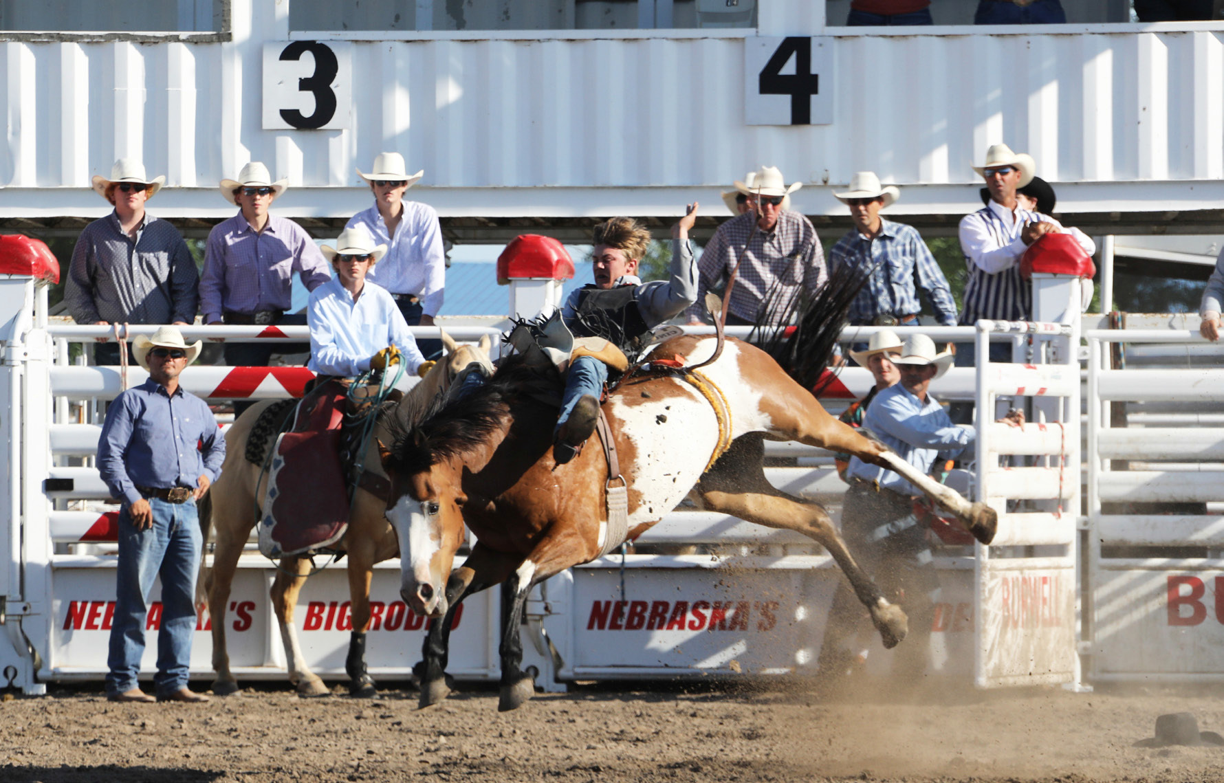 Cooper Walker competes in the bareback at State Finals. Sandall Photography