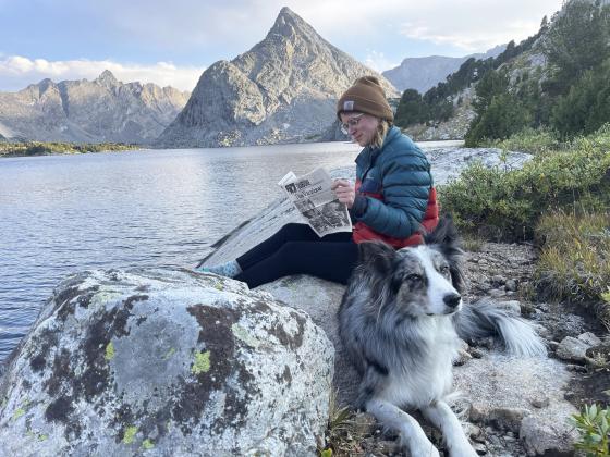 The Tribune went near and far last year - with subscribers near and far. Amanda Osborn and Dakota are pictured at Wyoming’s Lake Solitude.