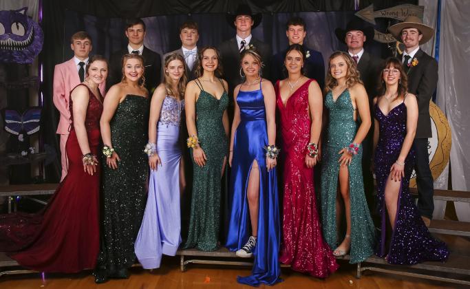 MHS juniors, back l-r: Kyle Finney, James Kessler, Ethan Hardin, Chase Gracey, Chase Rundback, Owen Thorberg, Luke Durfee. Front: Corynn Corbin, Samantha Cheever, Erika Massey, Ashlyn Simonson, Kierstin Pike, Jadyn Andersen, Lauren Schoonveld, Malia Oltmer. Megan Andersen Photography
