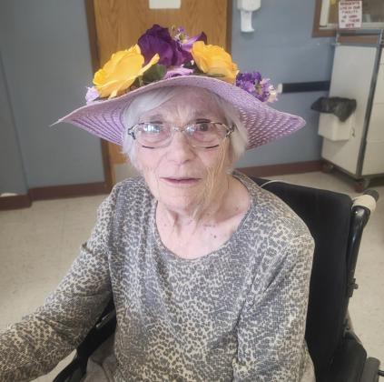Marlene Dykes at the horse races.