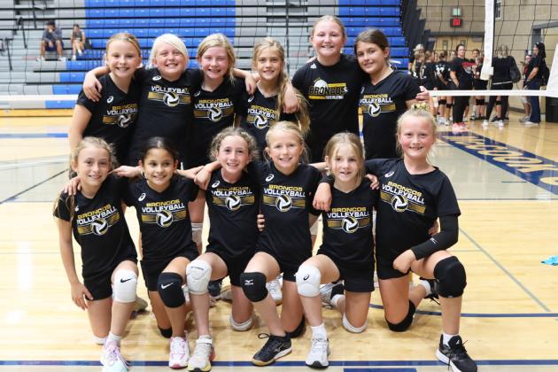 The Mullen 3rd/4th grade volleyball team also won the silver division of the McCook tournament last Saturday, Sept. 27. Pictured back, l-r: Sadie Hoyt, Daryl Deibler, Marki Finney, Madelyn Seeley, Tatum Deibler, Zandra Hebbert. Front: Bryndal Greeley, Abigail Gonzalez, Dailie Dent, Fallon Lee, Eve Ericksen, Danielle Peterson. Gerri Peterson