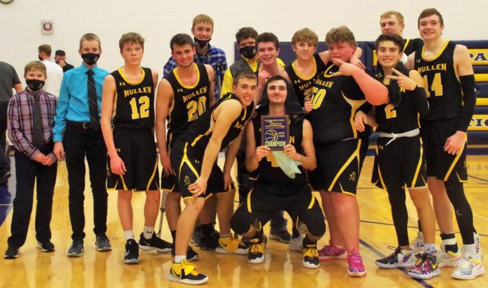 Paxton Holiday Tournament champions, pictured l-r: Student Manager Brandon Hardin, Student Manager Kaleb Moore, Ethan Hardin, Samuel Coble, Alex Moore, Deacon DeNaeyer, Luke Durfee, Brendon Walker and Bryce McIntosh (front), Kyle Finney, Cade Groseth, Trevor Kuncl, Clayton Moore, Jaden Emerson. Barb McIntosh