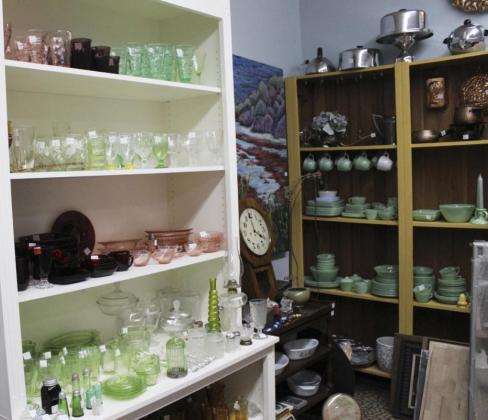 A large variety of antiques are also for sale at Cosmo Care. Gerri Peterson