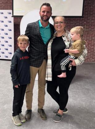 Will Peers with his wife Rachel and their sons Cooper and Bennett. courtesy photo