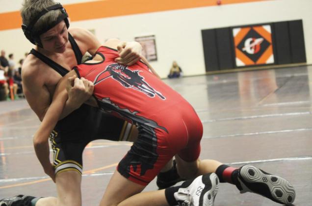 Carter Haesler competing at the Ogallala Duals last week.
