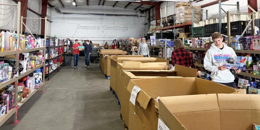 The winter gear was dropped off at Open Door Mission. The students then volunteered there, working with the Toys for Joy Project, sorting toys so kids have an incredible Christmas.