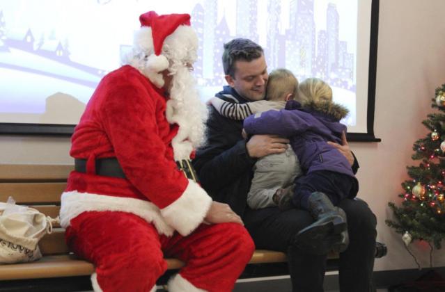 Santa Claus comes to town