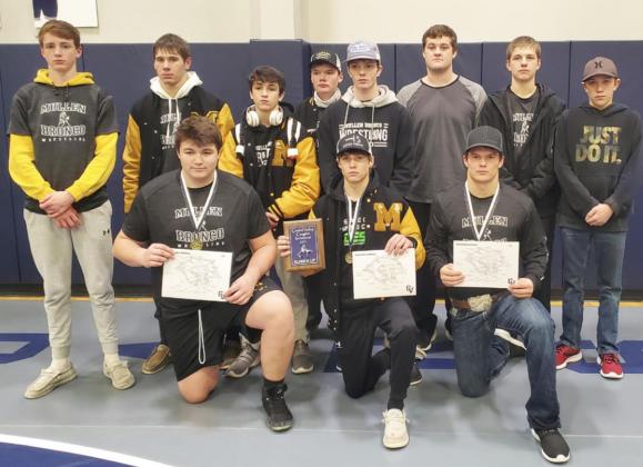 Back, l-r: Chase Gracey, Sean Simonson, Jeffery Forsen, Owen Thorberg, Kyle Durfee, Tel Kvanvig, James Kessler, Carter Haesler. Front: Isaac Welch, Eli Paxton, Spencer DeNaeyer. Mike Kvanvig