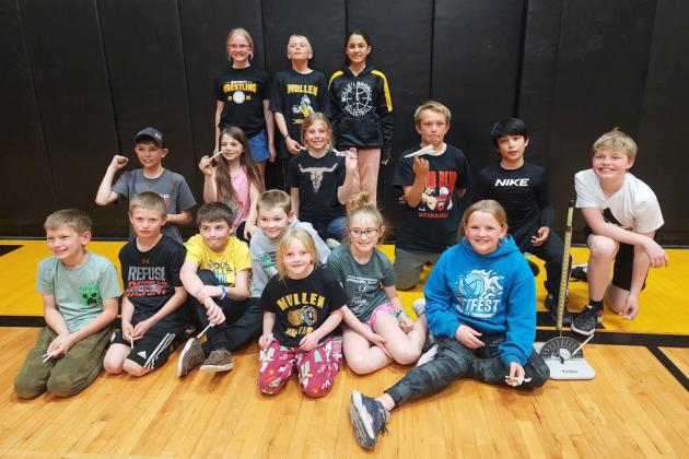 The last STEM Club of the school year was held last Tuesday, April 15. A big thank you to ESU 16 for lending the straw launcher. Pictured back, l-r: Ava Walz, Weston Ourada, Luciana Gonzalez. Middle: Jaxyn Evans, Keira Kearns, Kendall Phipps, Caleb Deibler, Lorenzo Gonzalez, Jackson Newman. Front: Cooper Phillips, Ryden Ourada, Zach Hicks, Tripp Jewell, Ryann Walz, Avery Vinton, Ella Walz. courtesy photo