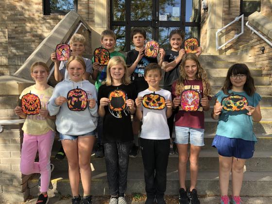 The fifth graders are pictured back, l-r: Colby Kessler, Andrew Byrd, Cian Connealy, Jenna Donohoe. Front: Lola Wingebach, Emerson Thorberg, Chloe Newman, Ben Werner, Brynne McCully, Liberty Edington.