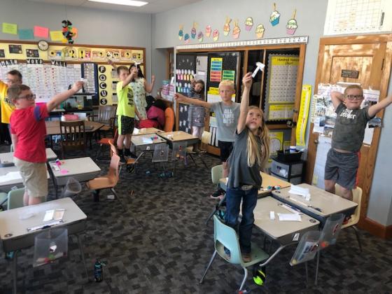 Second graders learn about seeds