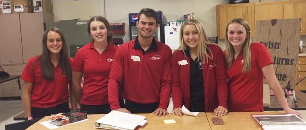 L-r: Callie Coble, Jordyn McDowell, Samuel Coble, Taylor Svoboda, Lindey Coble. Diana Brost