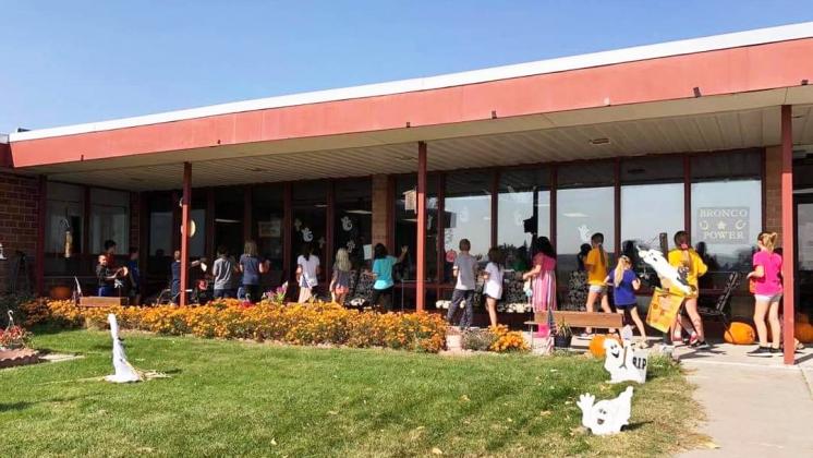 The window parade from the second and fifth grade students.